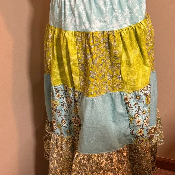 Patchwork Floral Maxi Skirt - Multicolor - Picture 3 of 13